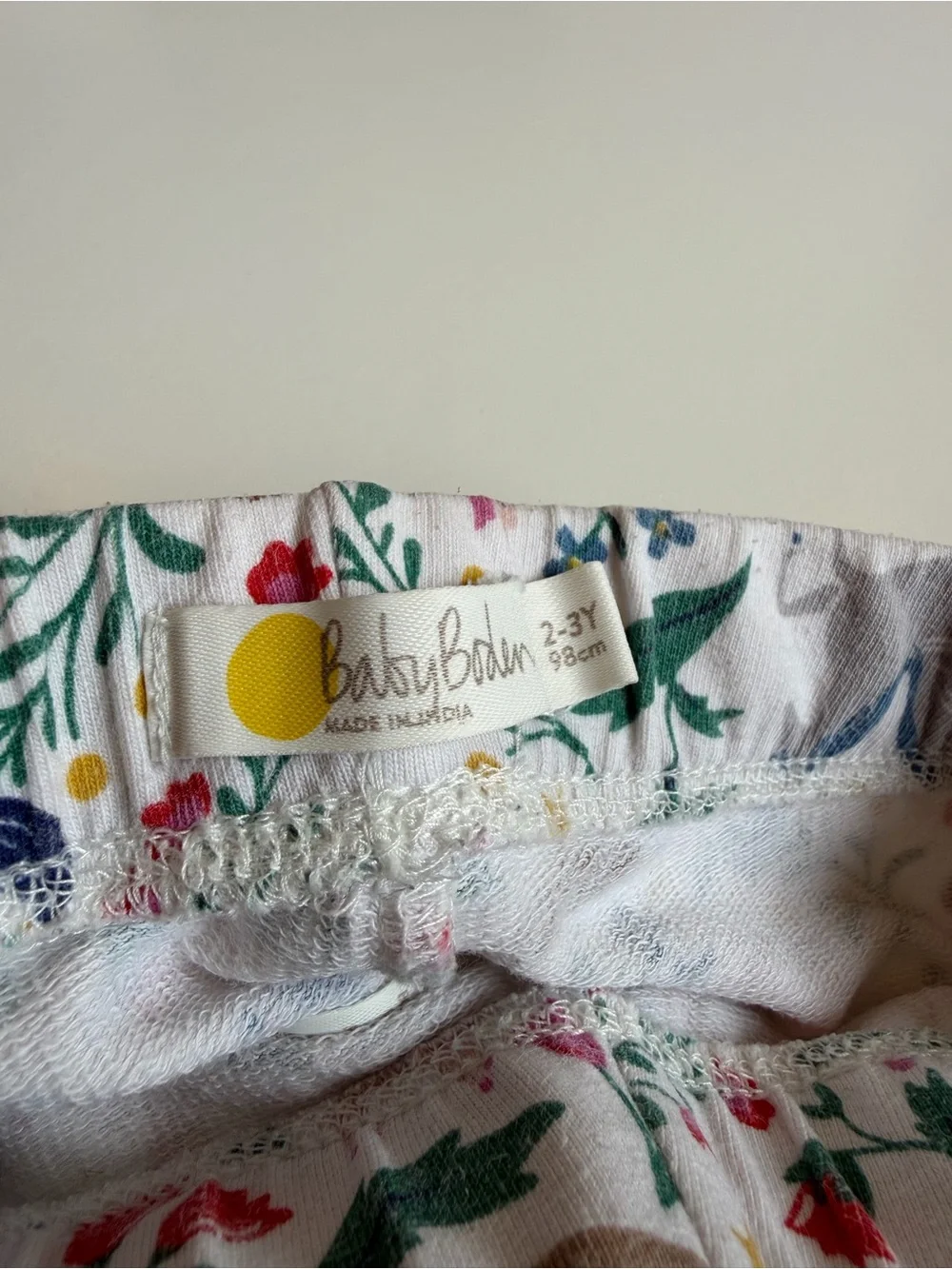 Kids Floral & Woodland Animal Leggings - White Base with Multicolor Print